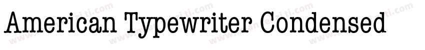 American Typewriter Condensed BQ Me字体转换